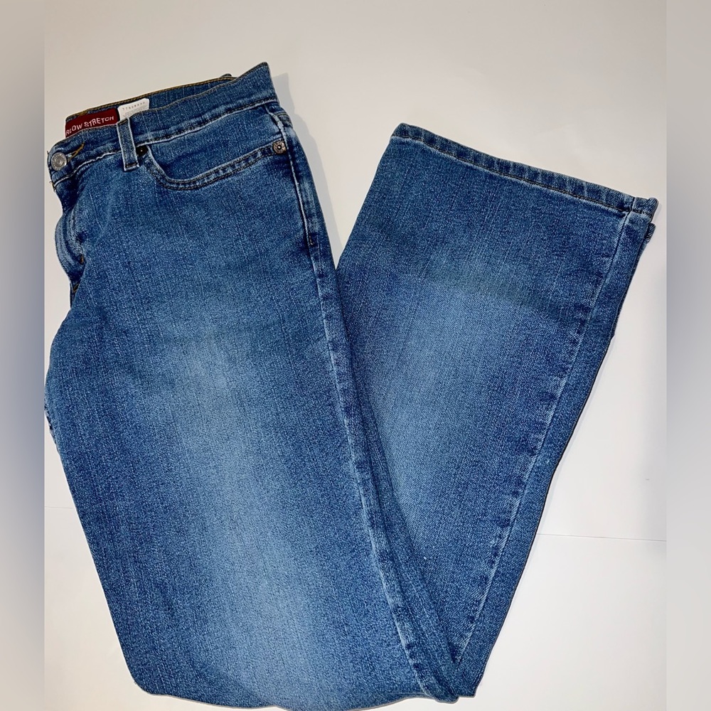 Womens Jeans Size 9 Bootcut LEVI 518 Denim Low Rise Stretch Blue Wash Juniors